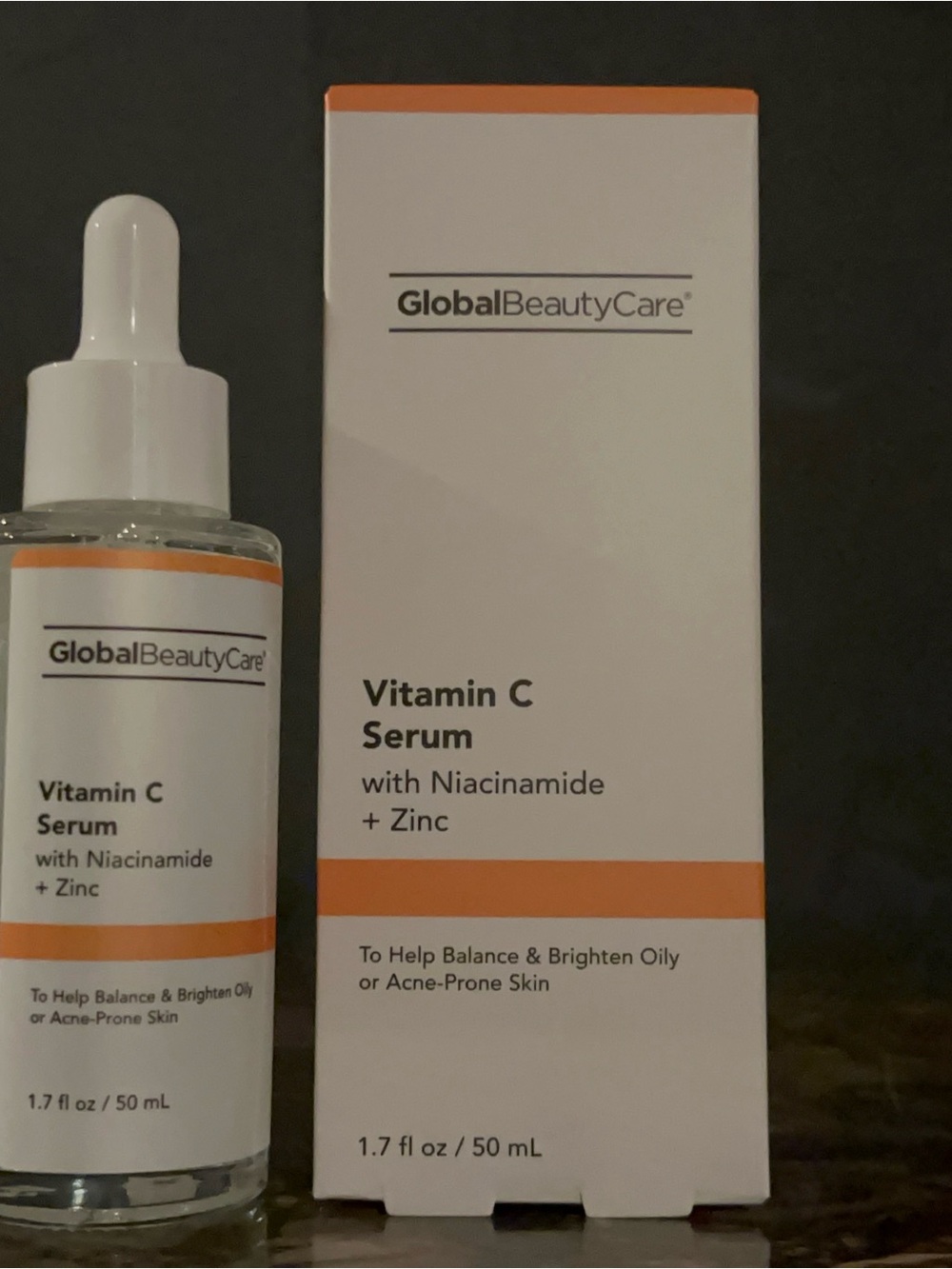 Vitamin C Serum with Niacinamide + Zinc — White & Orange